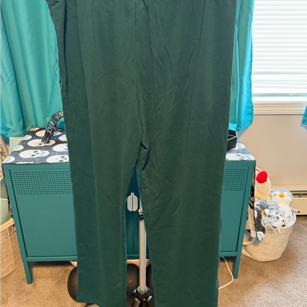 HALARA xl regular Deep Green waffle knit Dress Pants - Picture 4 of 4